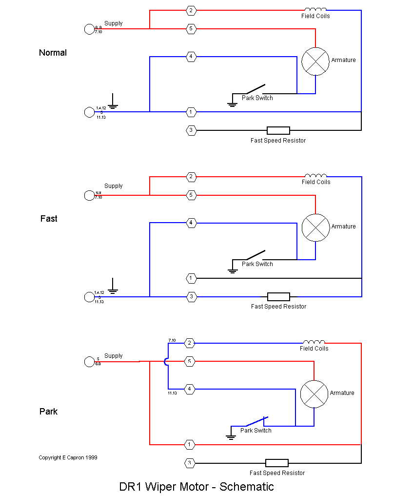 3 Wire Wiper Motor Wiring Diagram
