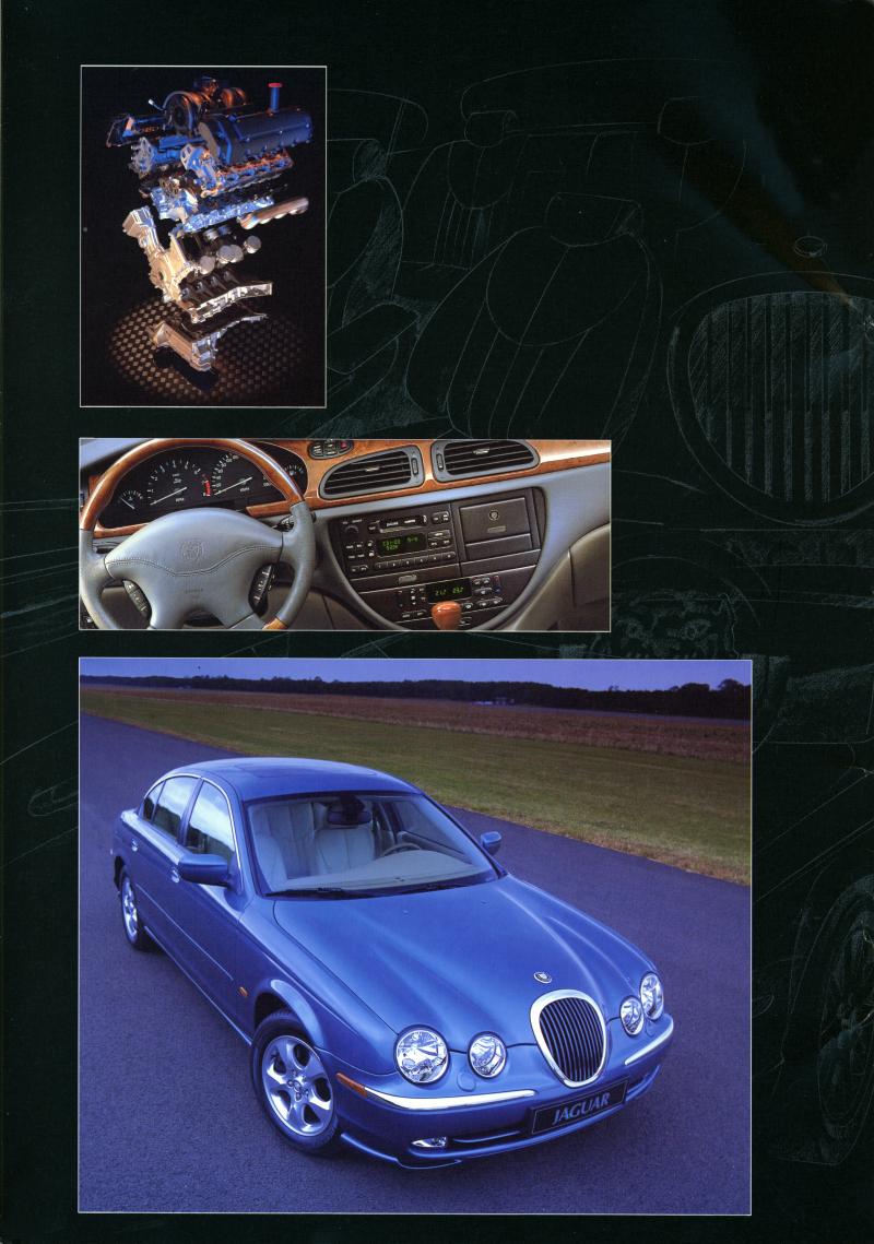 1998/1999 Jaguar S-TYPE Spezial Blatt/ Broschüre/ Prospekt/ Fotos